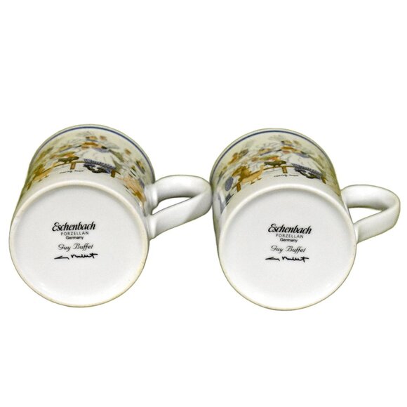 Eschenbach Porzellan GREAT CHEFS BANQUET Guy Buffet Rare Mug 4" Tall Germany Set - Picture 5 of 5